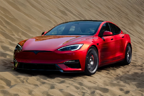 Tesla Model S Front Side View Tesla Model S Front Side View