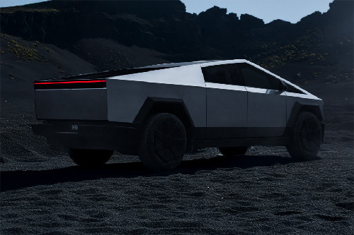 Cybertruck Rear Medium Side View Cybertruck Rear Medium Side View