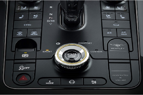 Center Controls of Bentley Continental GT