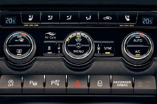 Front AC Controls of Skoda Kodiaq