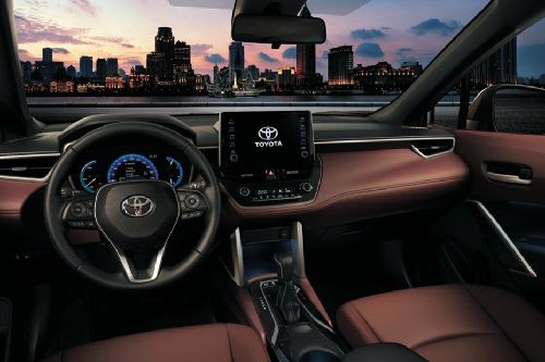 Dashboard View of Corolla Cross Hybrid